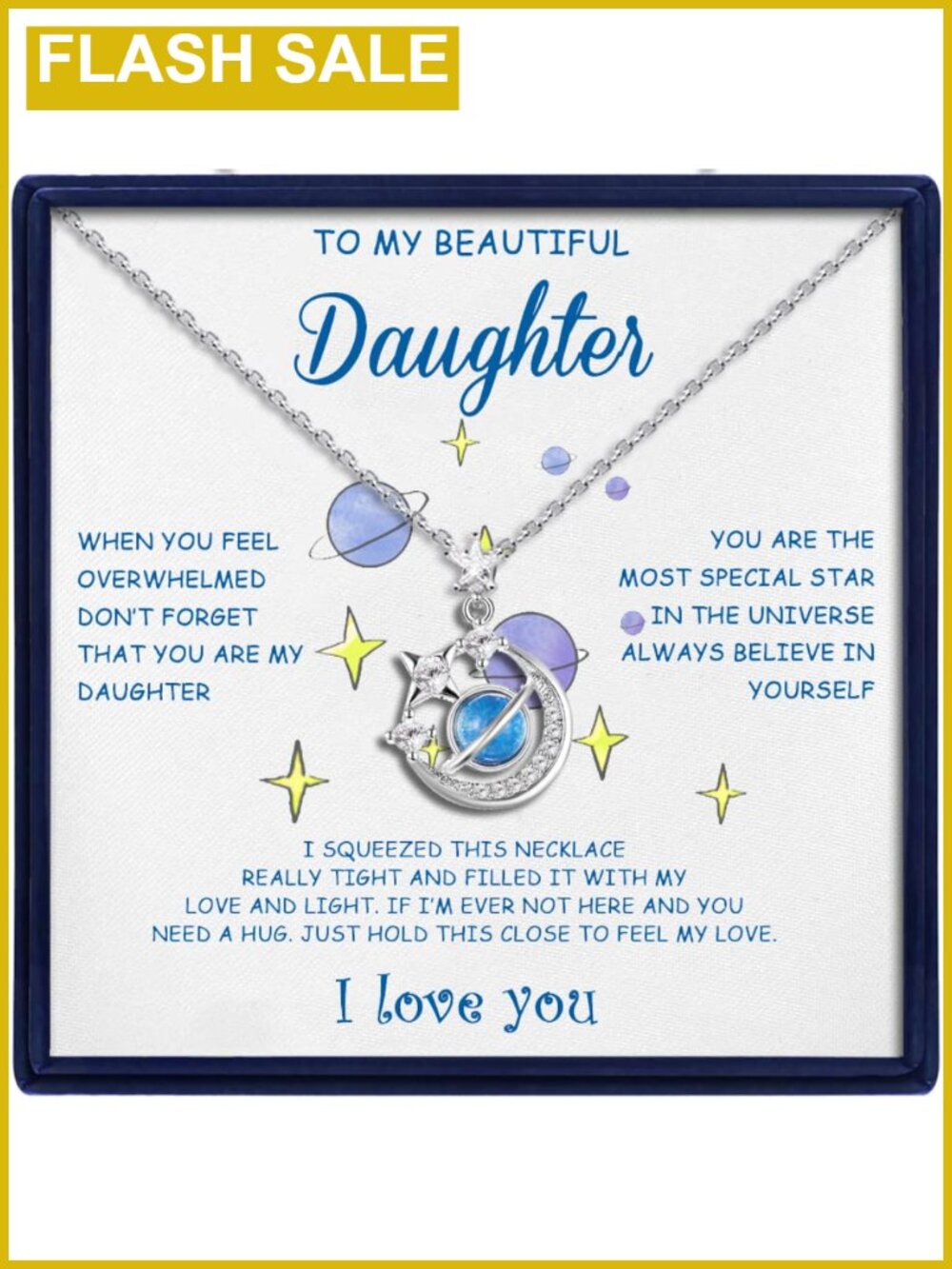 Daughter Gift Necklace Copper Cubic Zirconia Inspirational Jewelry